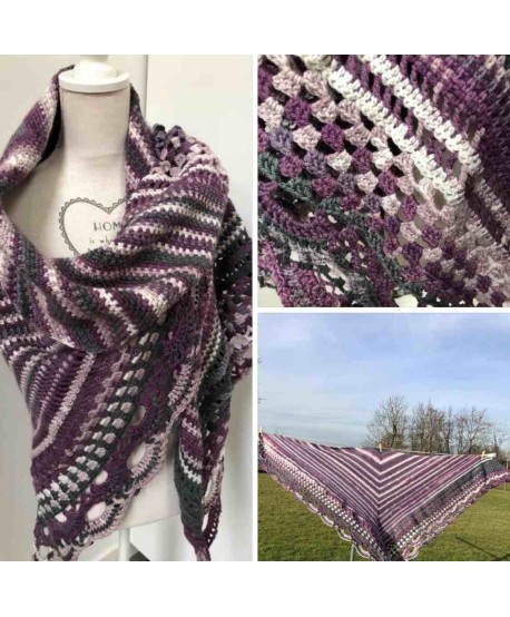 Omslagdoek Purple, Handmade by Smit