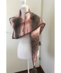 Omslagdoek Tunisch roze/bruin, Handmade by Smit